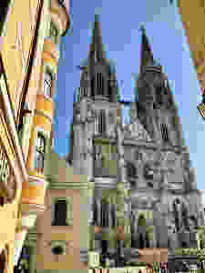 the towering Regensburg Cathedral