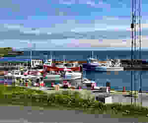 the harbor in Grímsey Island