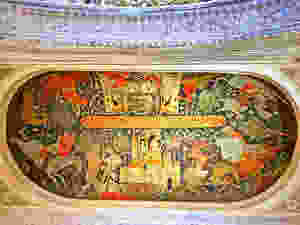 a rare figural painting in the Hall of the Kings