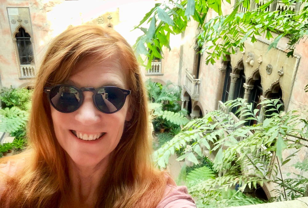 me, loving the courtyard