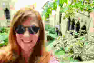 me, loving the courtyard