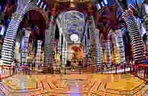 the nave of Siena Cathedral