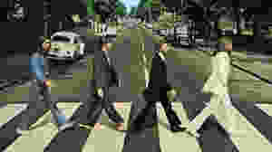 the Beatles' iconic album cover for Abbey Road