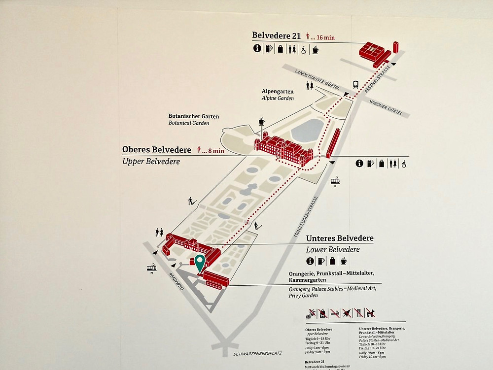 map of there Belvedere Museum in Vienna