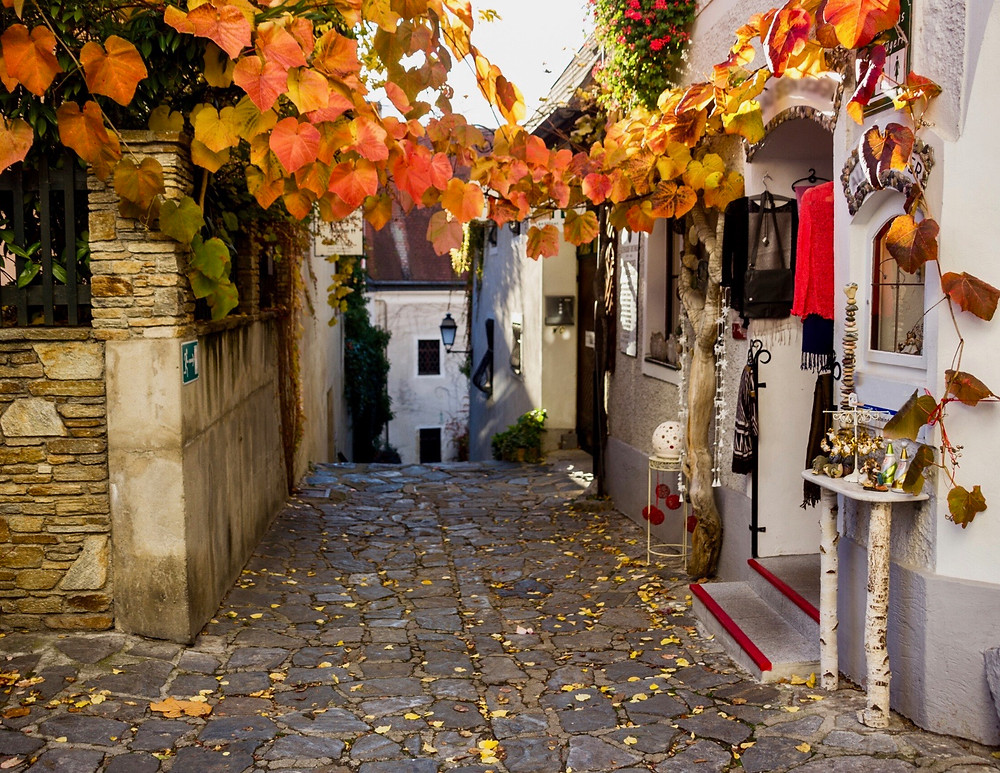 pretty street in Durnstein