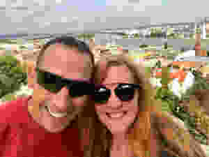 hanging out with the hubs on Castle Hill in Buda