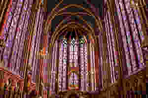 the magnificent stained glass in Saint Chapelle