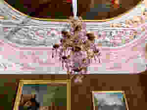 example of intricate stucco ceiling details in the Neue Residence