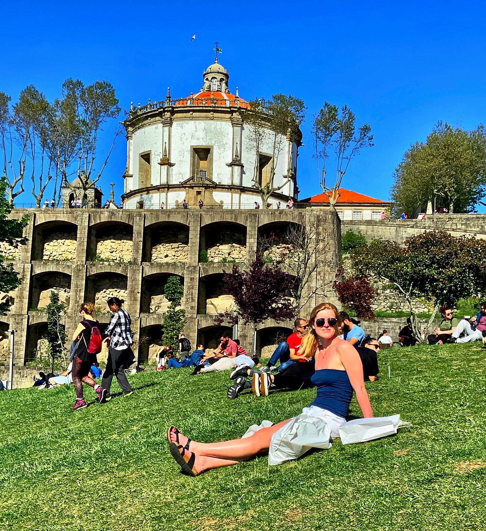 my daughter Ali in the Jardim de Morro, where she had a rest and I almost lost my sunglasses