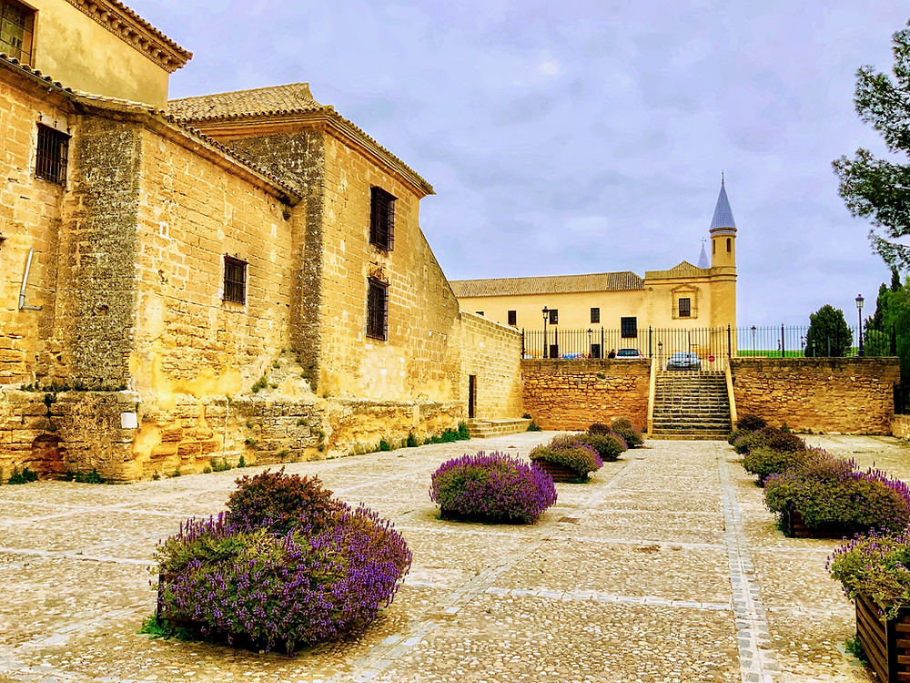 a view of the College Church and the University on the hill in Osuna Spain