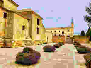 a view of the College Church and the University on the hill in Osuna Spain