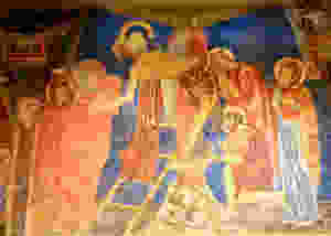 frescos from the 1200s in the Crypt