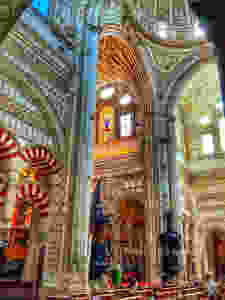 In this photo, you can see the mosque and cathedral commingling