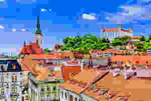 View of the Bratislava Castle and St. Martin's Cathedral