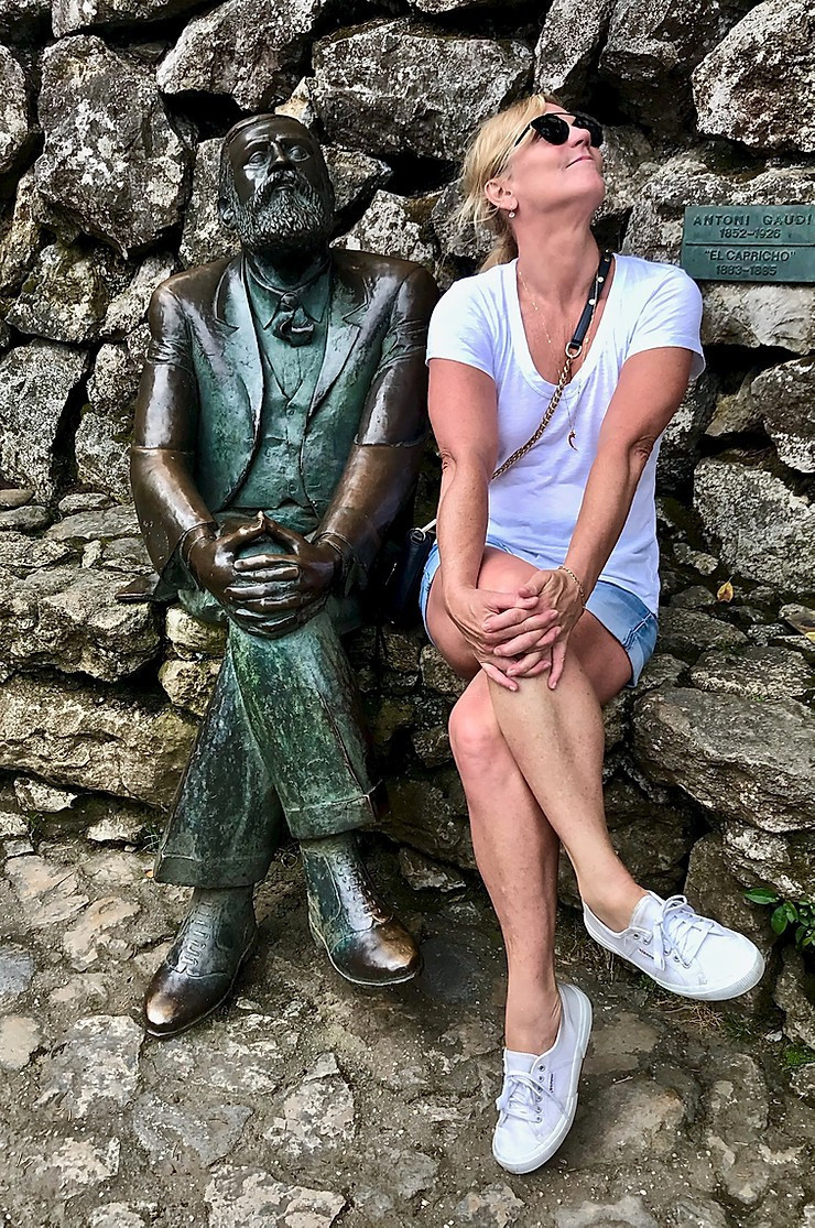 hanging out with Gaudi in the El Capricho garden