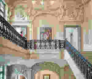 the gorgeous second floor of the Picasso Museum showing his piece Grand Nu au Fauteil Rouge