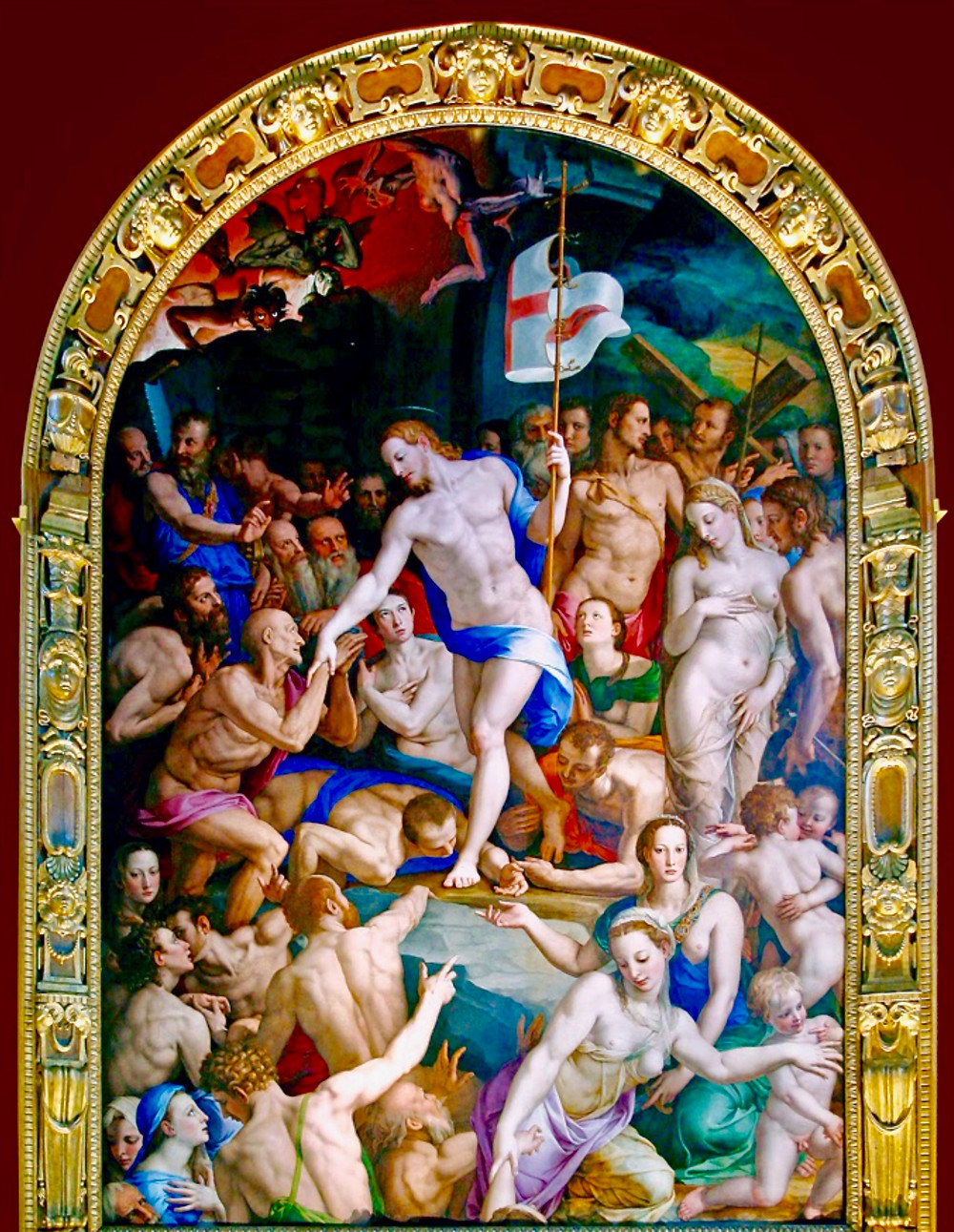 Angelo Bronzino, detail Christ's Descent into Limbo, 1552