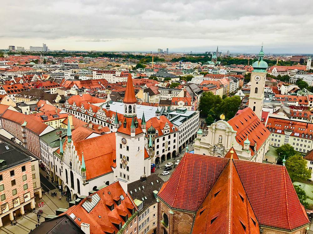 one of the many 360 views from St. Peter's Church in Munich