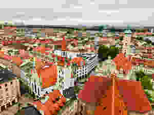 one of the many 360 views from St. Peter's Church in Munich