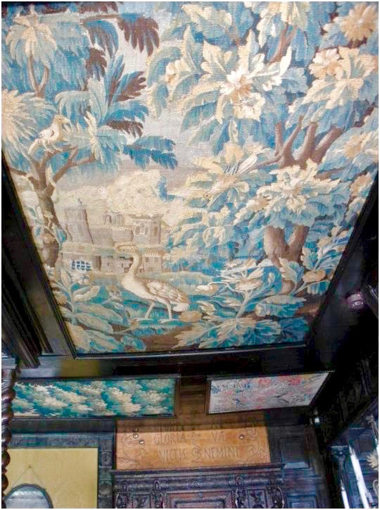 not limited by the notion of a "ceiling," Hugo installed a carpet on the ceiling of his Guernsey home