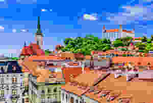 View of the Bratislava Castle and St. Martin's Cathedral