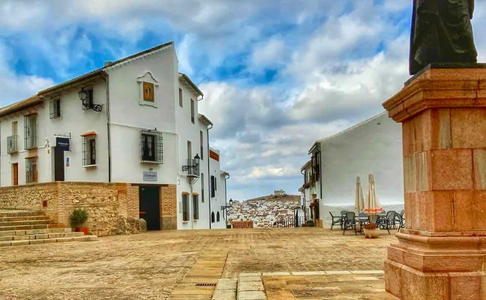 the main square near the church with great views