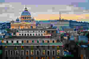 view of St. Peters from the Castle Sant Angelo