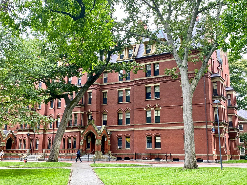 beautiful Matthews Hall at Harvard University