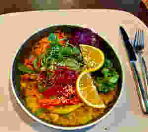 a healthy bowl at lunchtime at Mondo