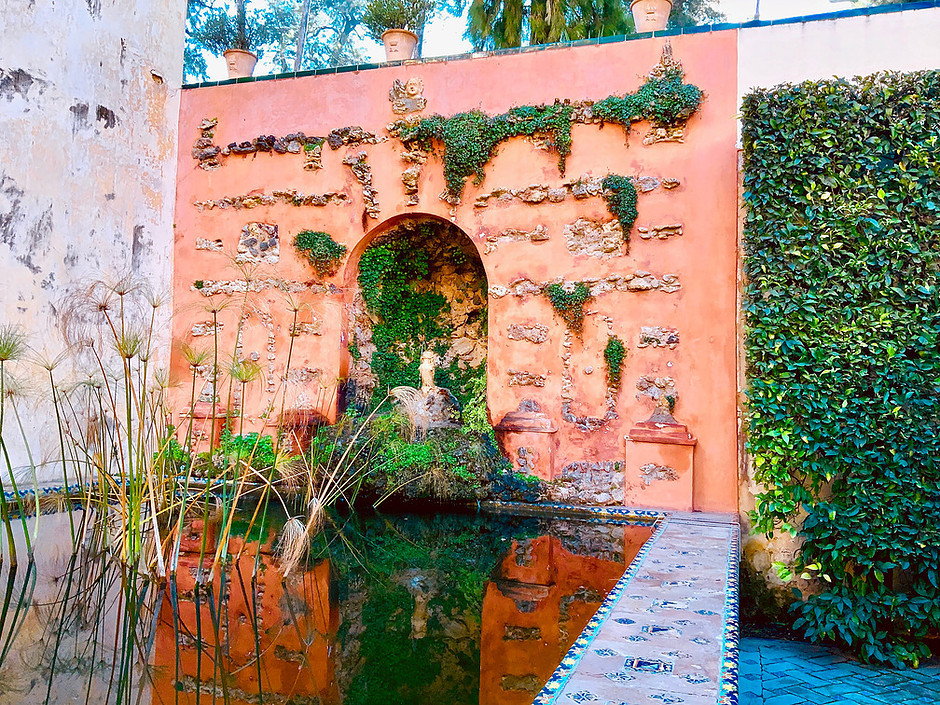 a grotto in the Alcazar Gardens