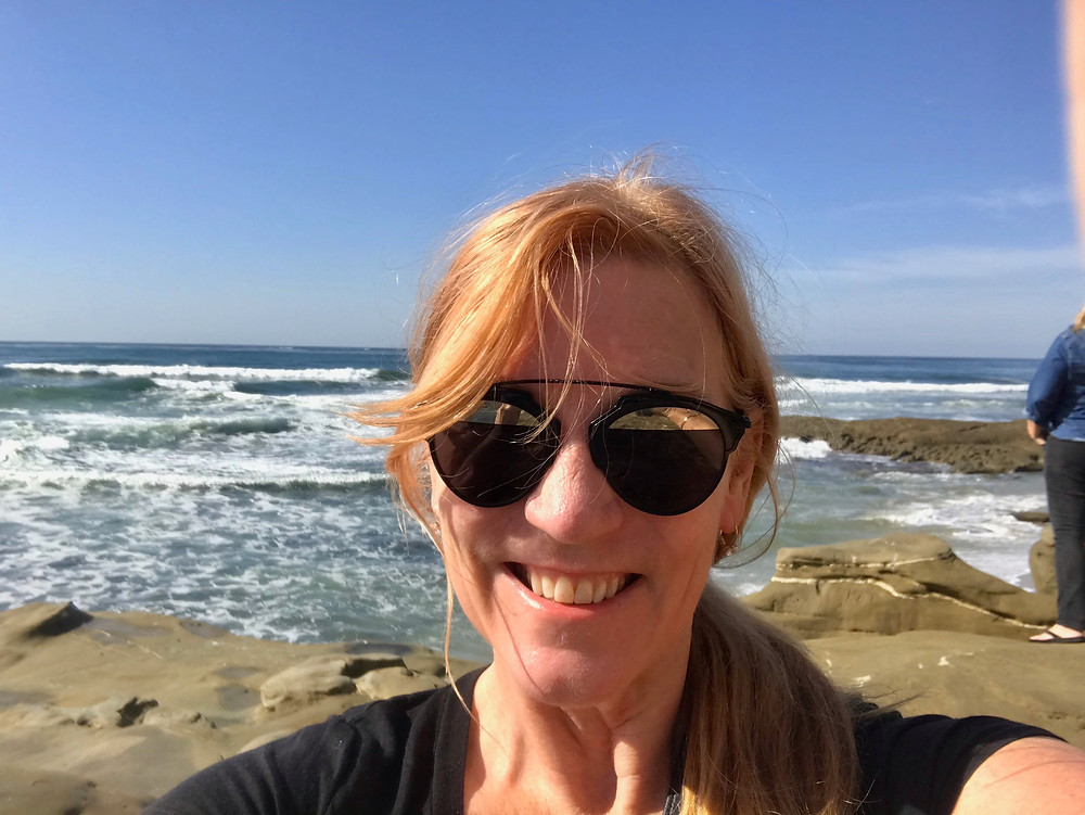 me walking the Coastal Trail in La Jolla