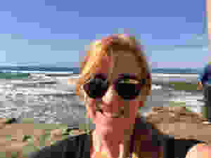 me walking the Coastal Trail in La Jolla