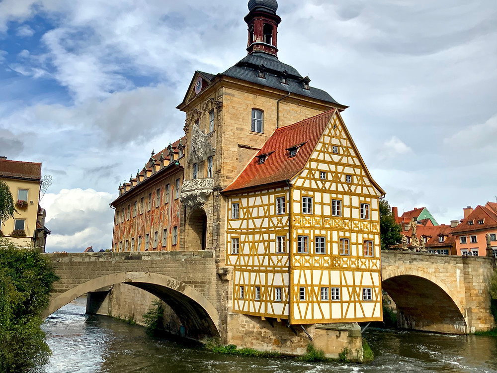 the exceedingly picturesque Old Town Hall of Bamberg
