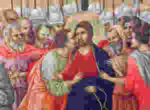 the Kiss of Judas on the back side of the Maesta