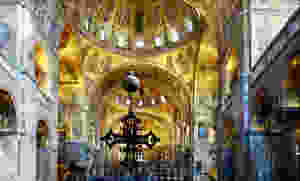 the glittering mosaic interior of St. Mark's Basilica