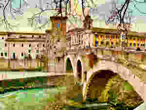 bridge leading from Trastevere to Isola Tibernia