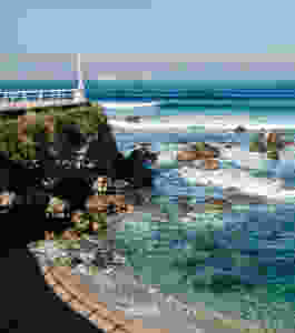 views on the coastal path in Gijon Spain