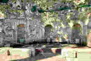 the Nymphaeum of the Mirrors on Palatine Hill, a fountain built to resemble a grotto