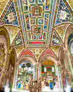 frescos in the Piccolomini Library inside Siena Cathedral