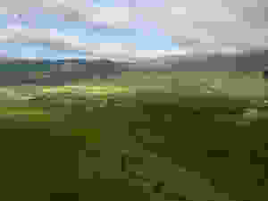 view of Grimsey Island in the Arctic Circle from the airplane