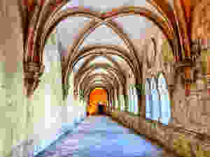 vaulted passageways in the cloister