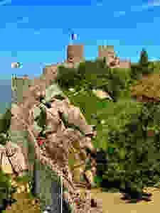 ramparts of the Moorish Castle in Sintra Portugal