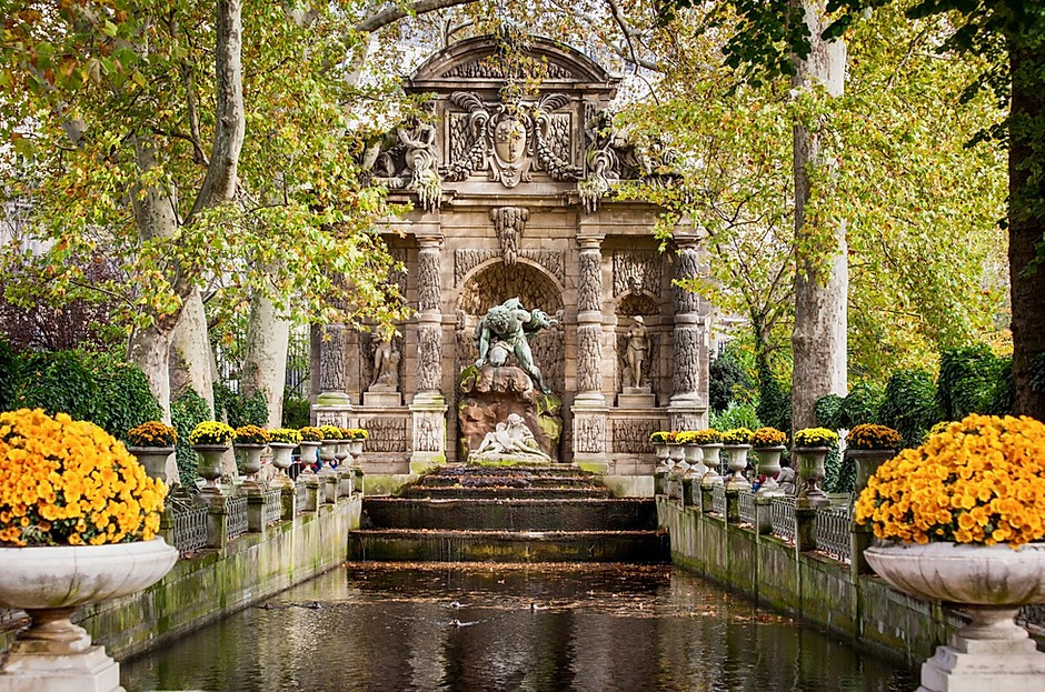 the Medici Fountain in the Luxembourg Gardens