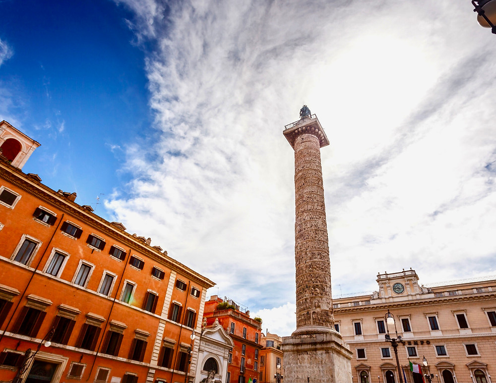 Column of Marcus Aurelius in Piazza Colonna