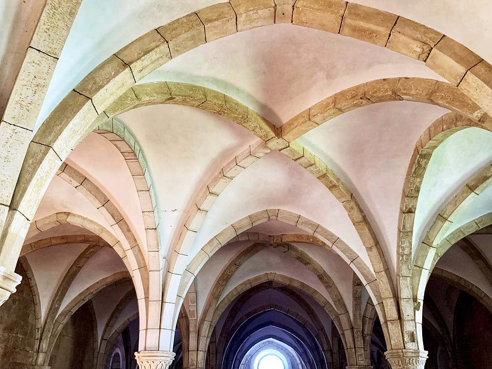 vaulted ceilings of the Monks' Hall