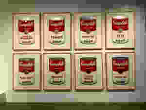 Warhol's famous Campbell's Soup paintings, which gave him his big break in the art world
