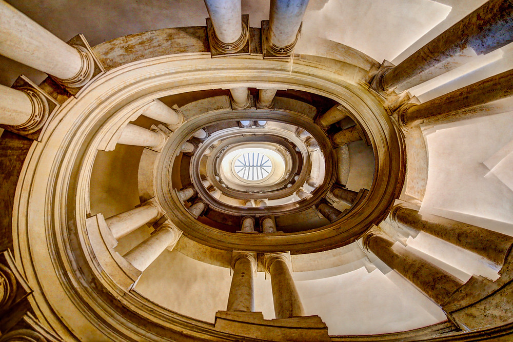 Borromini staircase in the Palazzo Barberini