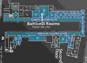 map of the Uffizi Gallery, a must see site in Florence Italy