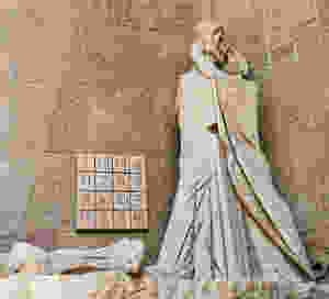 Judas kissing Jesus on the Passion Facade, on the left the mysterious 33 box