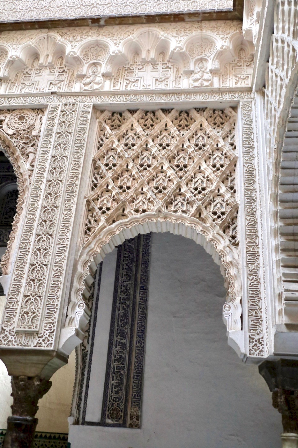 Courtyard of the Dolls with its tiny doll headsi n the Alcazar